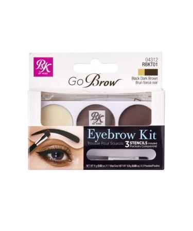 Ruby Kisses Go Brow Eyebrow Kit  Black Dark Brown