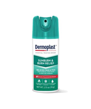 Dermoplast Sunburn and Burn Relief Spray with Benzocaine, Menthol, Aloe & Lanolin, 2.75 Ounce 2.75 Ounce (Pack of 1)