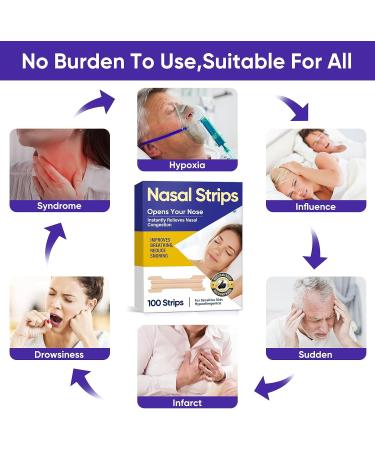 100Pcs Nasal Strips for Snoring - Anti Snoring Solution for Comfortable Sleep - Buy Online on SooperMarket.com