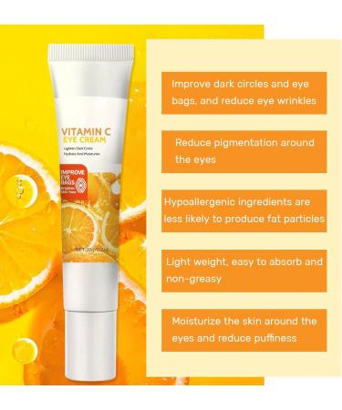 Trendyfave Vitamin C Eye Cream Under Eye Cream for Dark Circles and Puffy Eyes Eye Bags Remover Hydrating Eye Cream Fade Fine Lines Anti Aging Eye Cream for All Women Men Skin - Buy Online on SooperMarket.com