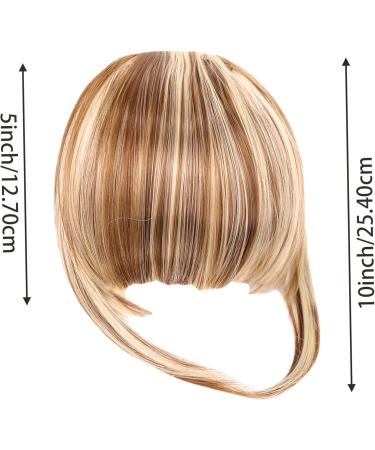 Fake Bangs Clip in Fringe High Temperature Fiber Clip in Bangs with Temple Hair Breathable Natural Look Fake Flat Bangs Front Face Fake Fringe for Women Girl (A) style1 - Buy Online on SooperMarket.com
