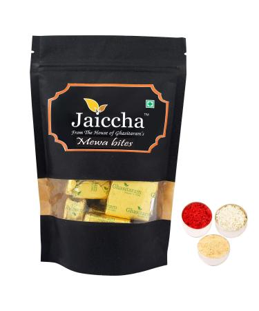 Jaiccha Ghasitaram Bhaidooj Gifts - MEWA Bites 200 GMS in Black Paper Pouch