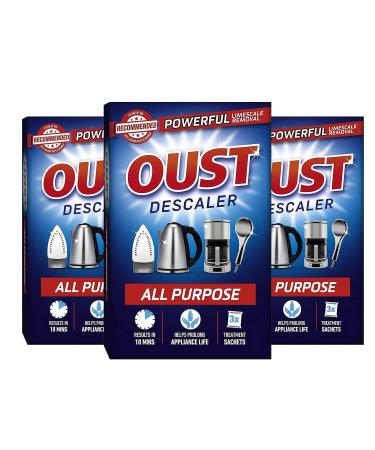 3 x 3 sachets Oust All Purpose Descaler for Kettle and Iron - Eco-Friendly Formula | Kettle Descaler Sachets Included | Effective Limescale Remover and Cleaner
