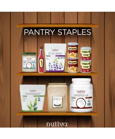 Nutiva Organic Raw Shelled Hempseed - Non-GMO, Sustainably Farmed Canadian Hemp - 8oz (3 Pack) - Buy Online on SooperMarket.com