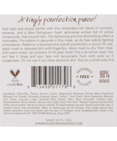 FarmHouse Fresh Banana Mask 3.2 Fl Oz - Hydrating Facial Treatment - Buy Online on SooperMarket.com