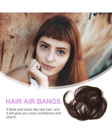 1pc Wig Air Bangs Ladies Tops Curly Human Hair Wig Tops for Women Bangs Hair Clip Human Hair Topper Curly Wigs Hair Hair Extensions Clip-on Woman High Temperature Wire Edge - Buy Online on SooperMarket.com