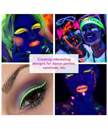 8pcs UV Body Paint Kit - Glow in the Dark Makeup Set for Halloween & Black Light Body Painting - Buy Online on SooperMarket.com