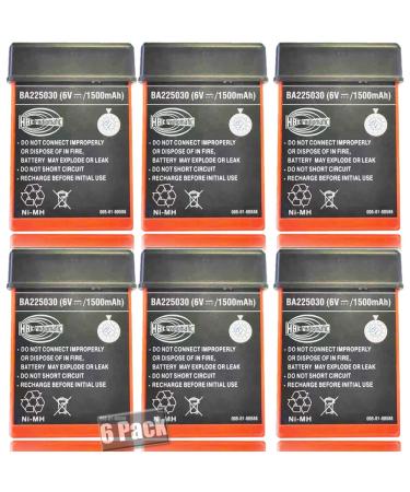 6 Pack 6V 1500mAh BA225030 HBC Radiomatic Ni-Mh Rechargeable Battery for HBC Crane Remote Control Pump Truck Battery