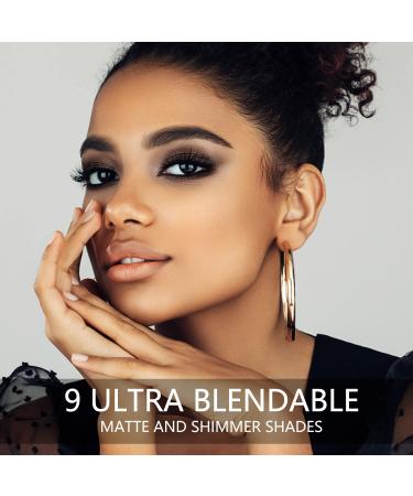Maki Yika Black Grey Smoky Eyeshadow Palette - 9 High Pigmented Colors for Long Lasting Goth Look - Buy Online on SooperMarket.com