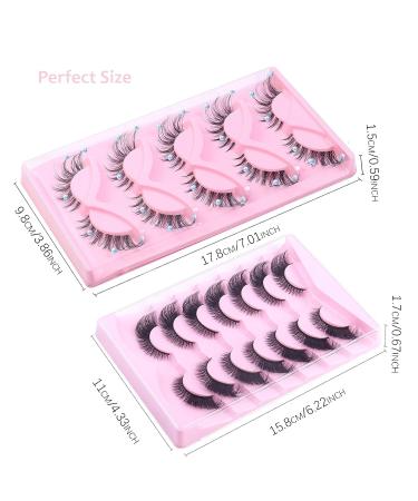 24 Pairs Handmade False Eyelashes | Wispy Fluffy Cat Eyelashes - Versatile Styles & Ultra-Comfortable for Everyday Glam - Buy Online on SooperMarket.com