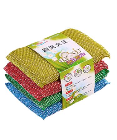 4Pcs/Set Flexible Cleaning Sponge Wide Application Printed Portable Multifunctional Pot Cleaner for Home Pot Cleaner