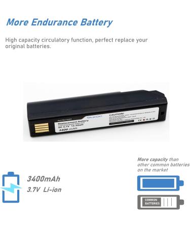 Replacement Battery for Honeywell 3820 3820i 4820 1202g 1902 1902GHD - 3400mAh Compatible with Part No 013283 BAT-SCN01 S-L-0526-E HO48L1-G - Buy Online on SooperMarket.com