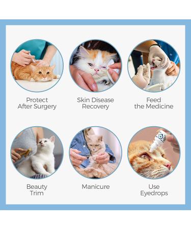 ComSaf Soft Cat Recovery Collar - Adjustable Elizabethan Cone for Post-Surgery Comfort - Prevents Licking, Lightweight - M (Neck 9-11 in) - Buy Online on SooperMarket.com