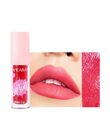 Easilydays 6 Colors Water Lip Tint Stain  2 In 1 Lip & Cheek Tint Moisturizing Mini Liquid Lipstick  Matte Velvet Water Tint Lip Gloss  Blusher Water Tint Makeup  Long-lasting Waterproof Non-Sticky Lip Glaze (03)