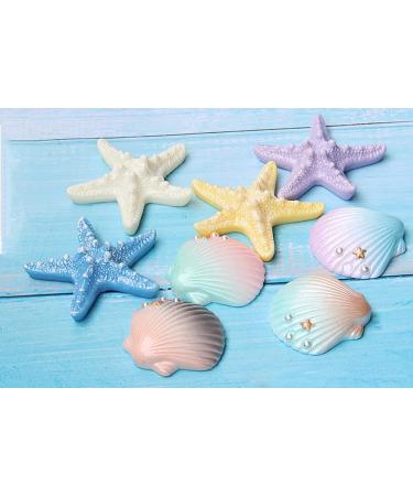 12pcs Sea Creatures Sea Shells Star Conch Cake Topper for Birthday Party, Baby Shower, Wedding Decor - Buy Online on SooperMarket.com