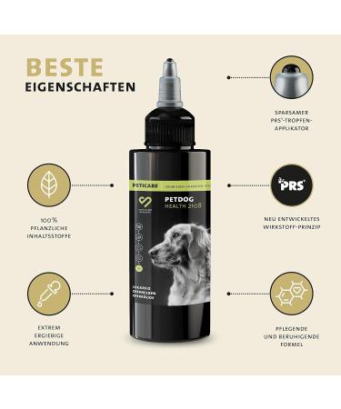Peticare Anti-Parasite Solution for Dog Ears | Fight Ear Mites & Itching | Promotes Healing with Unique PRS System - 100 ml | Petdog Health - Buy Online on SooperMarket.com