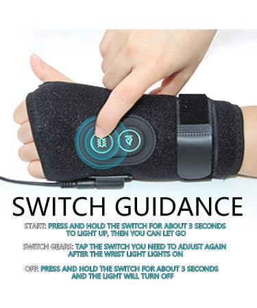 Kkaffe Wrist Heating Massage Protector - 3-Level Massage & Heating for Wrist Support & Pain Relief - Left Hand - Buy Online on SooperMarket.com