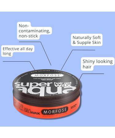 Morfose Hair Gel Wax 175ml Pack of 6 - Super Aqua | Best International Shipping - Buy Online on SooperMarket.com