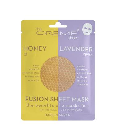 Creme Shop Lavender and Honey Sheet Mask 2-in-1 Pack - 5 Hyaluronic Acid Facial Sheets - Buy Online on SooperMarket.com