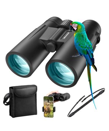UBeesize 12x42 HD Binoculars for Adults with Upgraded Phone Adapter, Professional Binoculars with Clear Low Light Vision, Waterproof Binoculars for Bird Watching, Hunting, Travel and Outdoor Sports