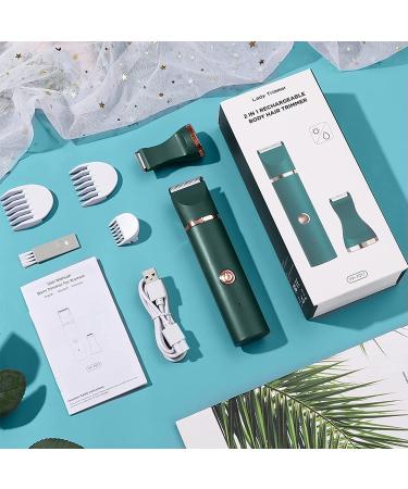 YBLNTEK Bikini Trimmer for Women - 2-in-1 Electric Razor for Pubic Hair Grooming - IPX7 Waterproof Body Trimmer for Arms, Legs, and Armpits - Buy Online on SooperMarket.com