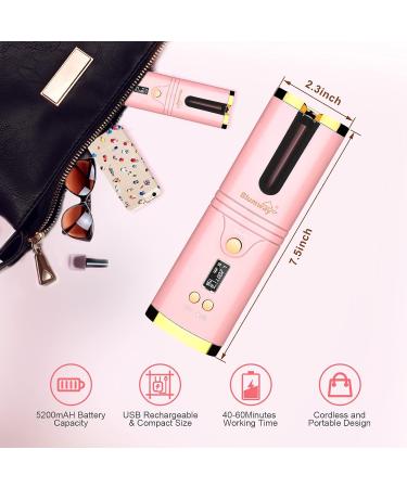 Buy Cordless Auto Hair Curler - Portable Automatic Curling Iron with LCD Display | Fast Heating & Rechargeable Hair Styling Tool - Buy Online on SooperMarket.com