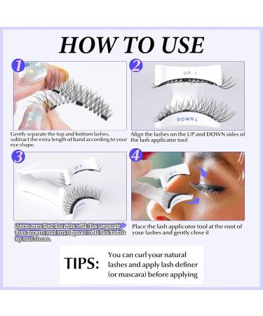 Magnetic False Eyelashes Reusable Magnetic Lashes Kit-Magnetic Lashes With Applicator Soft Magnets False Eyelashes Easy To Wear No Glue & No Makeup Remover Natural Look 3D Effect (EB01) - Buy Online on SooperMarket.com