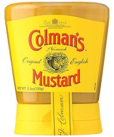 Colman's Squeezy Mustard 5.3oz (Pack of 2) | Hot & Tangy | Grilling, Dips, Dressings, Marinades | Mustard 5.3 Ounce (Pack of 2)