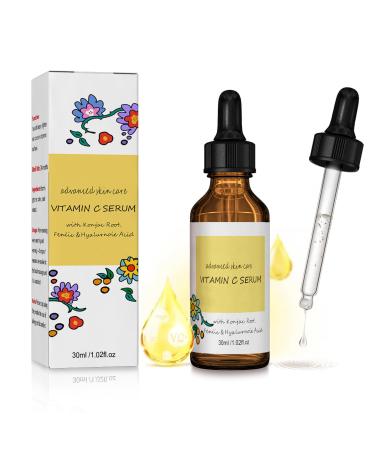 EHIOG Vitamin C Serum Vitamin C Serum and Hyaluronic Acid for Face Eye Contour Brighten Hydrate