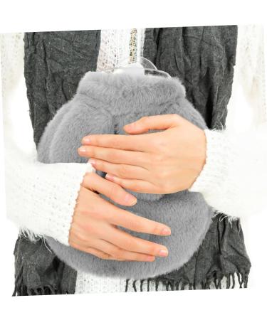 Menstrual Relief Bag Portable Hand Warmers Hand Warm Pouch Plush Toys Warm Water Bag Outdoor Hand Warmer Detachable Hot Water Bag Outdoor Hot Water Pouch With Cover Grey 18x14x4cm - Buy Online on SooperMarket.com