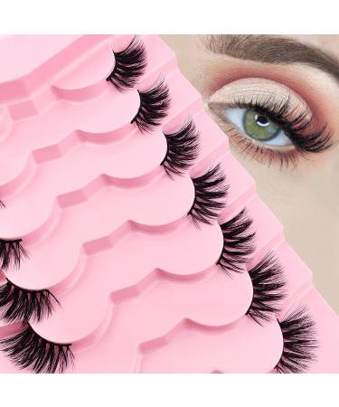 7 Pairs of Half Eyelashes Cat Eye 12 mm Short Cat's Eye Artificial Eyelashes Natural Look 1/2 Corner False Eyelashes Set 3/4 Corner Eyelashes Reusable Lightweight Makeup Eyelashes (1-33) 7P-HF-1-33 - Buy Online on SooperMarket.com