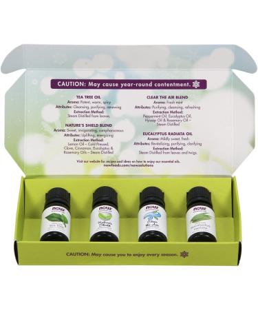 Now Foods Seasonal Changes Essential Oils Kit - 4 Bottles (10ml each) for Balance - Buy Online on SooperMarket.com