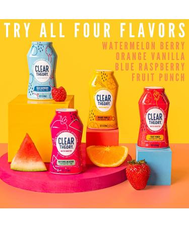 Clear Theory Water Flavoring Drops with Electrolytes - Water Enhancer 4 Pack, Watermelon Berry Flavor, Hydration for Kids, Vegan, Gluten Free, Low Calorie - 1.62 Fl Oz Bottles - Buy Online on SooperMarket.com