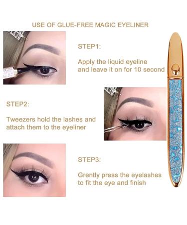 2023 Self-Adhesive Eyeliner & Eyelash Glue Pen - Long-Lasting Black Eye Liner for Easy Application - Buy Online on SooperMarket.com