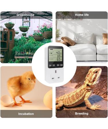KETOTEK Digital Humidity Controller Plug 230V with Alarm for Humidifier/Dehumidifier - Ideal for Reptile Terrariums - Buy Online on SooperMarket.com