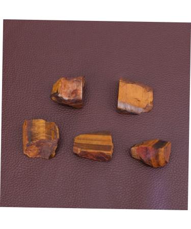 KOMBIUDA Rock Mineral 5pcs Tigers Tigers Eye Stone Eye Gemstone African Decor Natural Tiger's Eye African Gemstone Rock As Shown Size 2 - Buy Online on SooperMarket.com