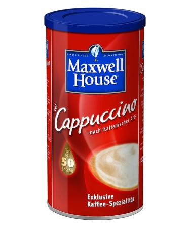 Maxwell House Instant Cappuccino 500g soluble coffee powder for 50 cups of creamy delicious cappuccino Cappuccino 500 g (1 pack)