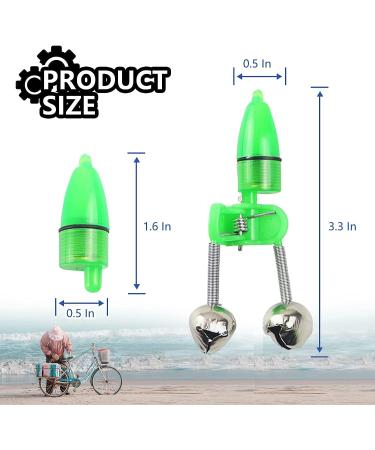 LIUMAYAS 55PCS Fishing Bells LED Night Fishing Rod Bait Alarm Bell | Dual Ring Bells for Bite Alert at Night - Buy Online on SooperMarket.com