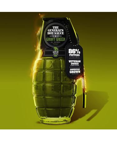 The General's Hot Sauce Super 6 - American Grown & Veteran Owned Gift Set | 6 Pack of All Natural Gourmet Hot Sauce in Glass Grenade Bottles | Made in USA - Buy Online on SooperMarket.com