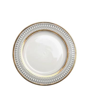 Dinnerware Dishes Plates Exquisite Ceramic Dinner Plate Snack Plate Fruit Plate Sturdy Steak Plate Not Easy to Scratch for Kitchen Restaurant Western Food Dinner Restaurant Family Party Plates (Size 20.5cm