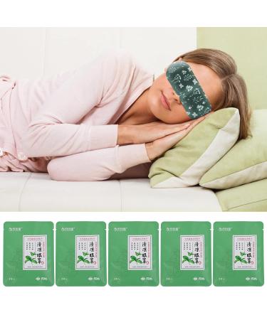 Healifty 5Pcs Chinese Medicine Wormwood Steam Eye Masks - Relieve Eye Fatigue and Puffy Eyes with Moist Heating Pads (Green) - Buy Online on SooperMarket.com