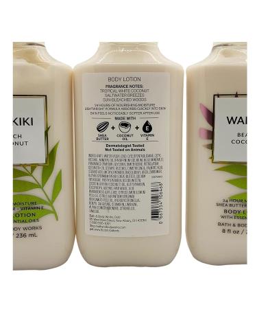 Bath & Body Works Waikiki Beach Coconut Body Lotion 8oz - 3 Pack - Buy Online on SooperMarket.com