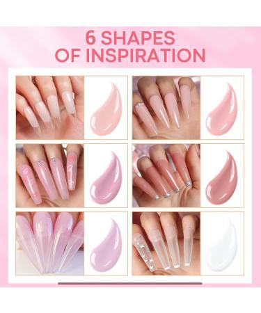 Modelones Poly Nail Gel Kit with 10PCS Nail Tips Clip - Professional Nail Extension Set - Buy Online on SooperMarket.com