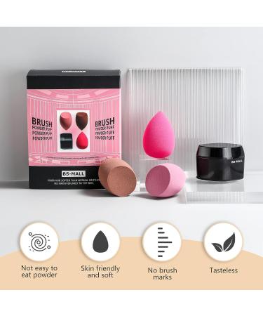 BS-MALL Foundation Makeup Brush Set with 3 Makeup Sponges - Synthetic Powder Cream Cosmetics Brushes for Face Magic Makeup - Buy Online on SooperMarket.com