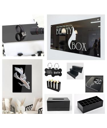 Acrylic Plexiglass Sheets 18 x 24 x 1/8 Cranviech 2 Pack Black Cast Acrylic Sheets Glass Alternative for Sign DIY Display Projects Photo Frame Craft Handcraft Painting 18 x 24 x 1/8 Black 2 - Buy Online on SooperMarket.com