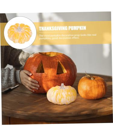 Alipis 3pcs Pumpkin Decoration Artificial Thanksgiving Pumpkin Decor Pumpkin Model Decorative Pumpkin Vintage Decor Dollhouse Miniatures Food Miniature Dollhouse Ceramics Props Window - Buy Online on SooperMarket.com