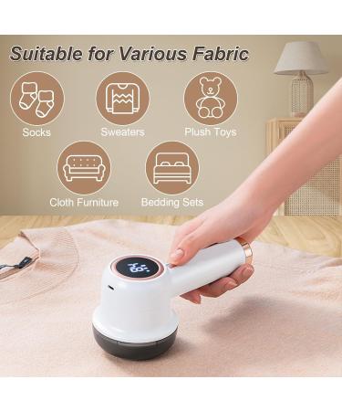 Rechargeable Fabric Shaver & Lint Remover | Cordless Electric Sweater Lint Shaver with 6-Leaf Stainless Steel Blades for Clothes & Furniture - Buy Online on SooperMarket.com