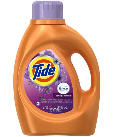 Tide plus Febreze Freshness Liquid Laundry Detergent Spring & Renewal 92 Fl Oz