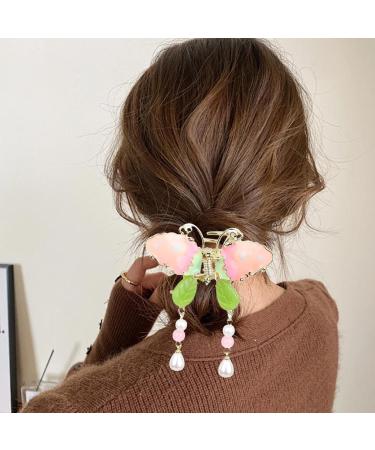 Butterflies Tassel Hair Clip | 3D Butterflies Clips | Hair Fashion Accessories Elegant Tassel Butterflies Hairpins Alloy Barrettes Tassel Butterflies -Shaped Hair Clip for Ladies Girls - Buy Online on SooperMarket.com