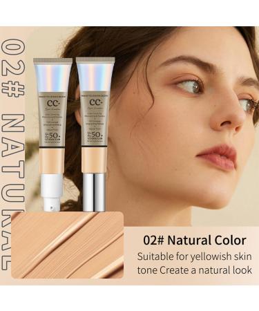 CC Cream Foundation SPF 50+ Anti-Redness Brightening Medium Tone, Natural Glowy Finish - Buy Online on SooperMarket.com